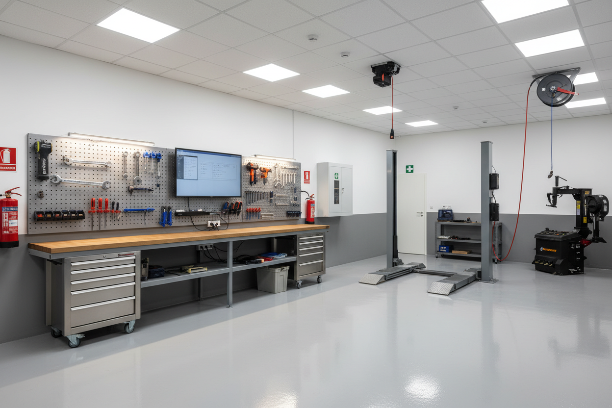 “Upgrade Your Garage, Upgrade Your Skills: The Power of a Professional Workspace.”