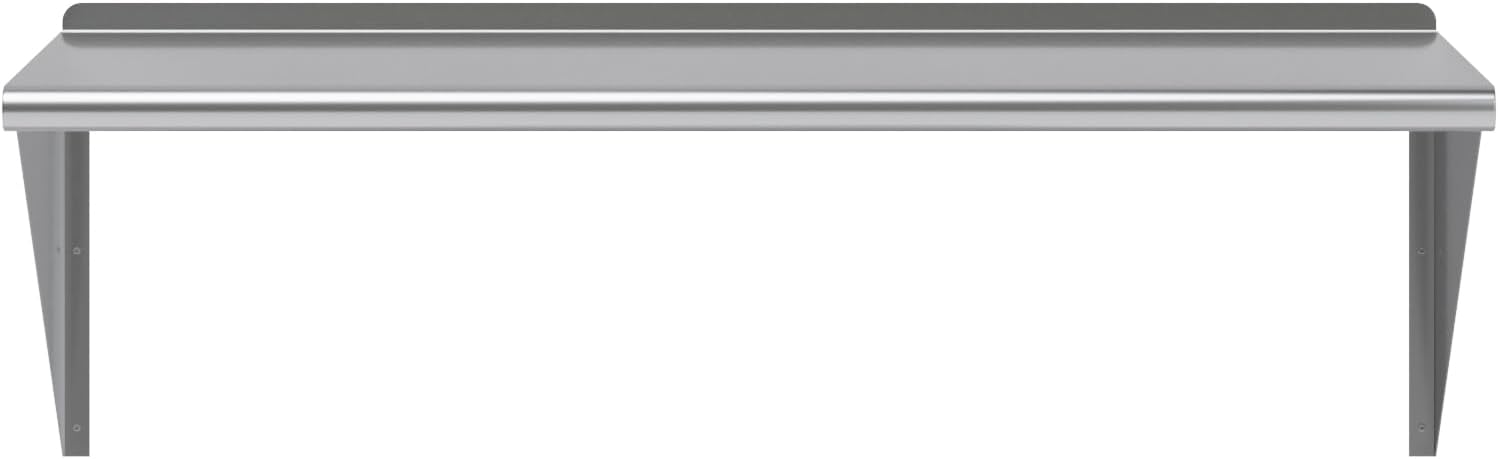 AmGood 48" Long X 24" Deep Stainless Steel Wall Shelf | NSF Certified | Appliance & Equipment Metal Shelving | Kitchen, Restaurant, Garage, Laundry, Utility Room