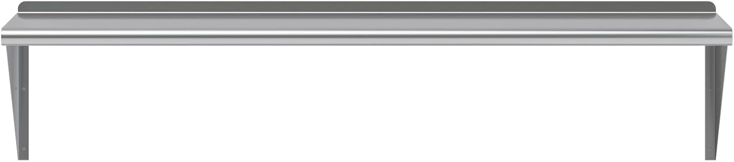 AmGood 16 in. x 60 in. Stainless Steel Wal Mount Shelf. Commercial/Home. Kitchen, Restaurant, Garage, Laundry, Utility Room. NSF