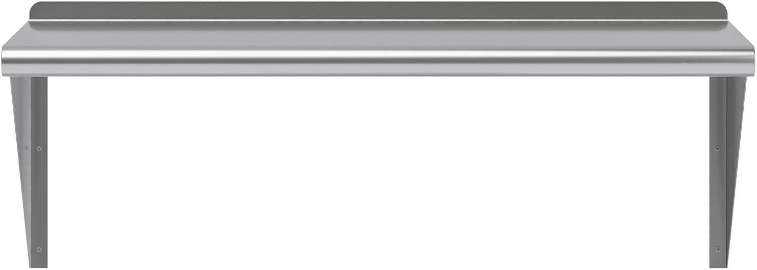 AmGood 36" Long X 16" Deep Stainless Steel Wall Shelf | NSF Certified | Appliance & Equipment Metal Shelving | Kitchen, Restaurant, Garage, Laundry, Utility Room