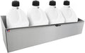 Pit Posse 431 Utility Fuel Jug Rack Holder Shelf 46" Fits 4 Five Gallon Jugs - Made in USA - Enclosed Race Trailer Garage Shop Aluminum Quad Four Mount Storage Organizer (Silver)