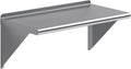 AmGood 30" Long X 16" Deep Stainless Steel Wall Shelf | NSF Certified | Appliance & Equipment Metal Shelving | Kitchen, Restaurant, Garage, Laundry, Utility Room