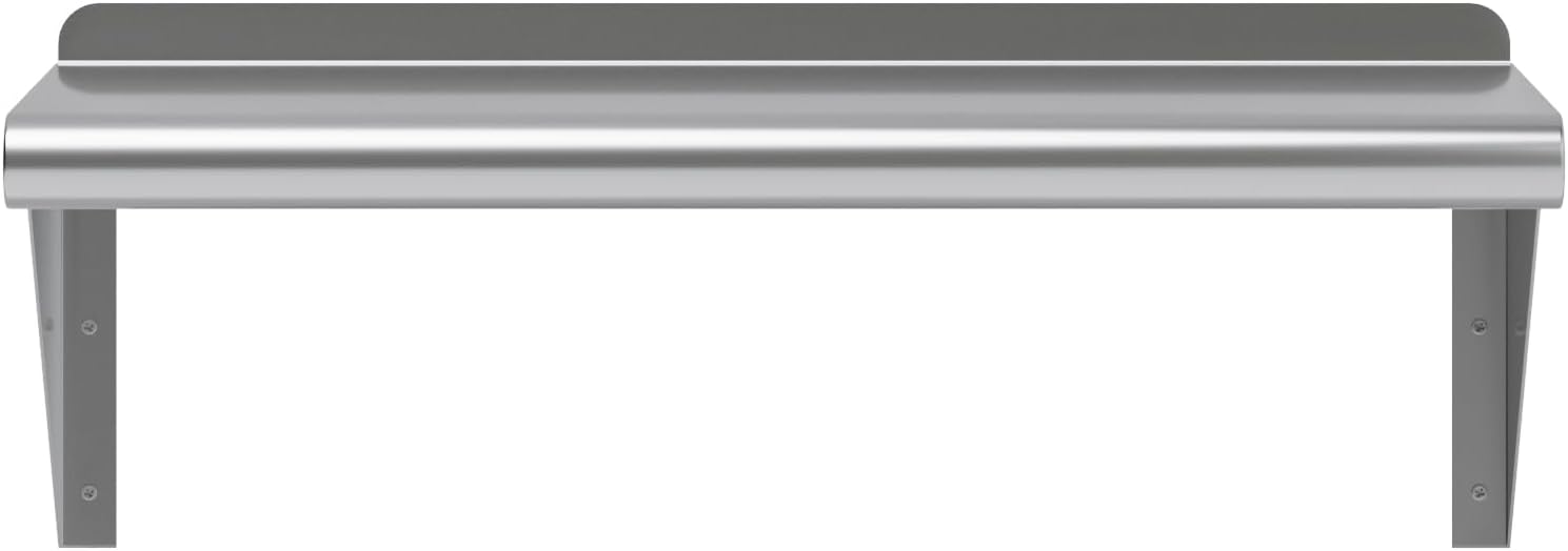 AmGood 24" Long X 10" Deep Stainless Steel Wall Shelf | NSF Certified | Appliance & Equipment Metal Shelving | Kitchen, Restaurant, Garage, Laundry, Utility Room