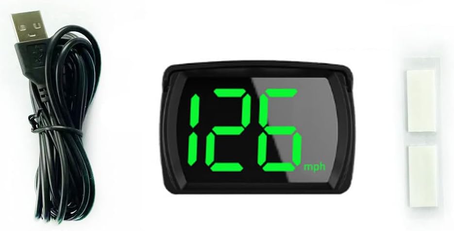 Shkalacar Car HUD Headup Display KM/H MPH GPS Digital Speedometer with LED Large Font Display for Car Truck SUV Motorcycle