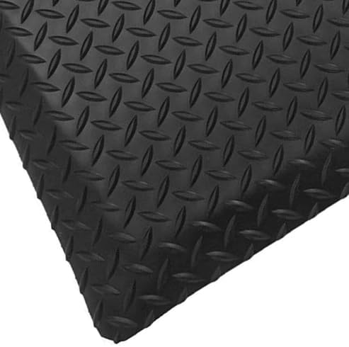 Rhino Mats, American Classic Diamond Anti-Fatigue Mats, Industrial Ergonomic Comfort Standing Mat for Work, Home, Garage, Office, Kitchen or Anywhere (Black 1" Thick, 2 FT. x 2 FT.)