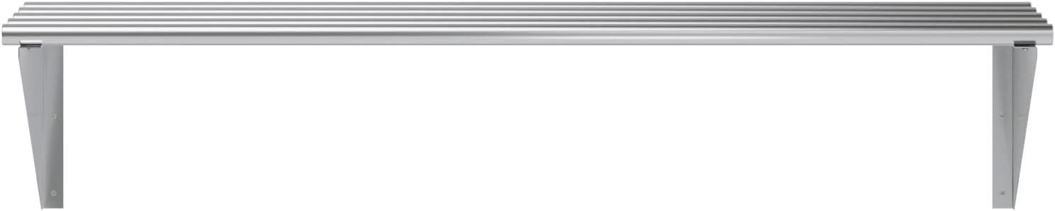 AmGood 14 in. x 48 in. NSF Stainless Steel Tubular Wall Shelf | Heavy-Duty Metal Shelving for Appliances & Equipment | Ideal for Kitchen, Restaurant, Garage, Laundry, Utility Room