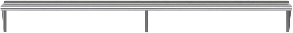 AmGood 96" Long X 12" Deep Stainless Steel Wall Shelf | NSF Certified | Appliance & Equipment Metal Shelving | Kitchen, Restaurant, Garage, Laundry, Utility Room