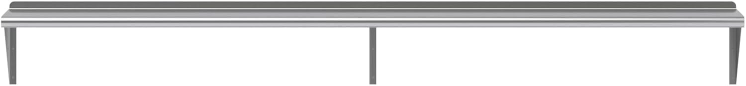 AmGood 96" Long X 12" Deep Stainless Steel Wall Shelf | NSF Certified | Appliance & Equipment Metal Shelving | Kitchen, Restaurant, Garage, Laundry, Utility Room