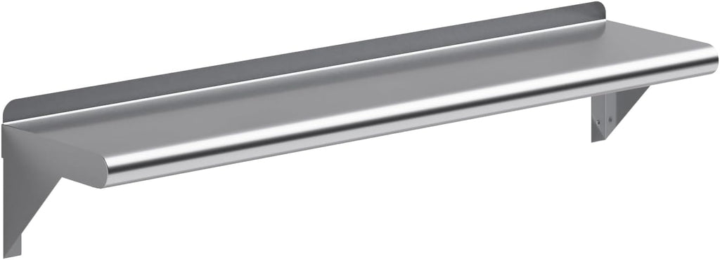 AmGood 8" X 36" Stainless Steel Wall Shelf | Metal Shelving | Garage, Laundry, Storage, Utility Room | Restaurant, Commercial Kitchen | NSF