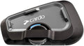 Cardo Systems FREECOM 4X Motorcycle 4-Way Helmet Bluetooth Communication System Headset Intercom, Universal Bluetooth Connectivity, Waterproof, 40mm Speakers - Single Pack