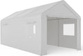 Carport 10x20 Ft, 120 LBS Heavy Duty Car Canopy, Portable Garage with Roll-up Windows and Removable Sidewalls, Car Port for Tractor, Truck, Boat