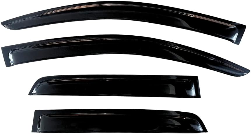 KPY Window Visor Compatible with Kia Rondo 2007-2009, Rain Guard Window Vent Deflectors Tape-On Style, 2007 2008 2009