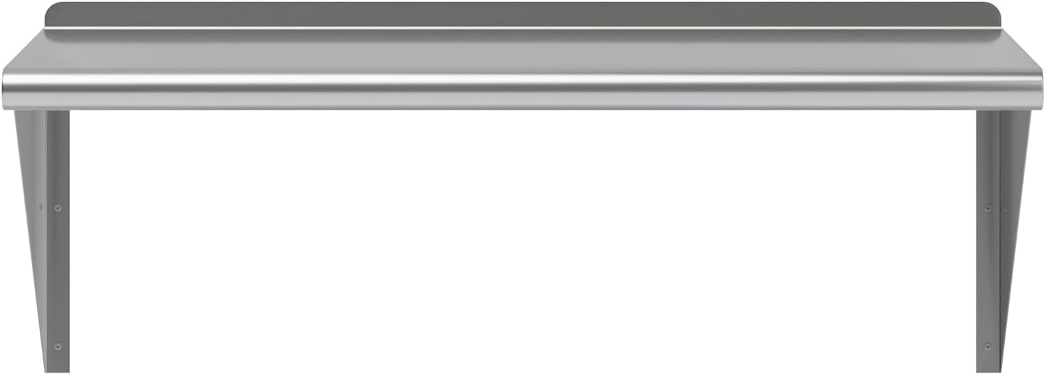 AmGood 36" Long X 18" Deep Stainless Steel Wall Shelf | NSF Certified | Appliance & Equipment Metal Shelving | Kitchen, Restaurant, Garage, Laundry, Utility Room