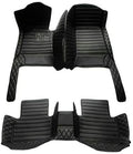 Add Personal Touch to Your Vehicle with IMEISH Customizable Logo Text Car Mats for 99% of vehiclesPads Protection Non-Slip Leather Floor Liners (Black Stitching)