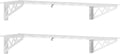 SafeRacks Wall Shelves - 2 Pk 12"x36" Wall Mountable Shelving Unit for Pantry or Utility, Heavy Duty Shelves w/ 4 Accessory Hooks, 300lbs Capacity, White