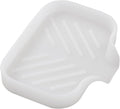 Silicone Bathroom Soap Dishes with Drain Spout-Bathroom and Kitchen Sink Organizer,Sponge Holder,Dish Soap Tray,Perfect for Dispenser,Scrubber,Bottle,Cup on Counter Translucent 4.9"×3.2"
