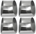OD 3.5 inch 45 degree exhaust elbow Pipe (Mandrel Bend Elbow) SS304 Stainless Steel Bend Suitable for Car Modified Exhaust Elbow Pipe, Stair Handrail, etc (4 pcs)