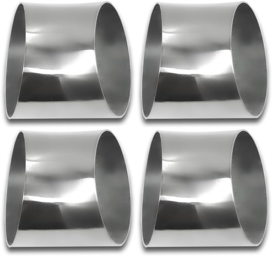 OD 3.5 inch 45 degree exhaust elbow Pipe (Mandrel Bend Elbow) SS304 Stainless Steel Bend Suitable for Car Modified Exhaust Elbow Pipe, Stair Handrail, etc (4 pcs)