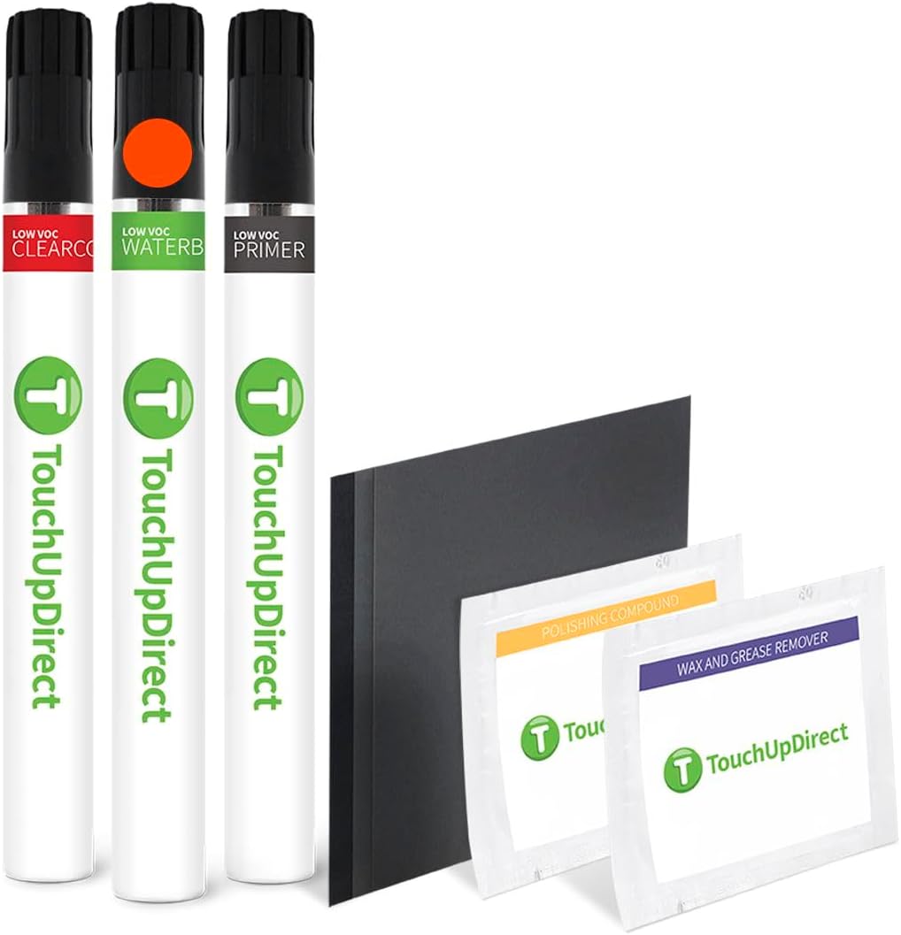 TouchUpDirect D19 Mikan Blast Compatible with Toyota Exact Match Touch Up Paint Brush - Platinum Kit