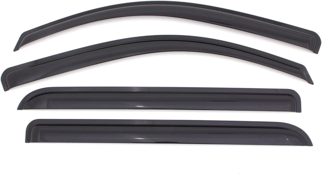 KPY Window Visor Compatible with Toyota Yaris Hatchback 2012-2018, 4PC Rain Guard Side Window Vent Deflectors Tape-On Style, 2012 2013 2014 2015 2016 2017 2018