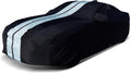 iCarCover Custom Car Cover for Pontiac Grand Prix (1988-2008) Waterproof All-Weather Rain Snow UV Sun Protector Full Exterior Indoor Outdoor Car Cover (Stripe - Black/Gray)