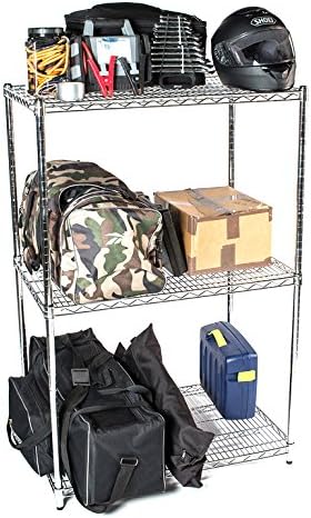 Omega 24" Deep x 24" Wide x 96" High 3 Tier Chrome Starter Shelving Unit