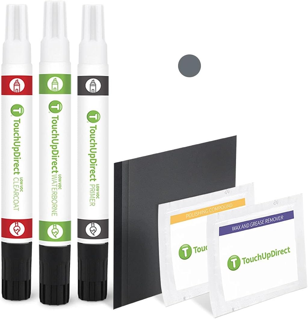 TouchUpDirect 1F9 Slate Metallic Compatible with Toyota Exact Match Touch Up Paint Combo - Platinum Kit