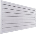 Slatwall Panel Garage Organizer Heavy Duty Wall Mounted, PVC Slat Panels Home Storage System, Tool Organization Peg Board 4ft by 2ft (Gray)