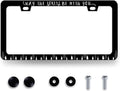 May The Forest Be with You License Plate Frame Funny Text License Plate Holder for Personalized Car Decorative Stainless Steel Forest License Plate Auto Part with Screws 12.2" x 6.2"