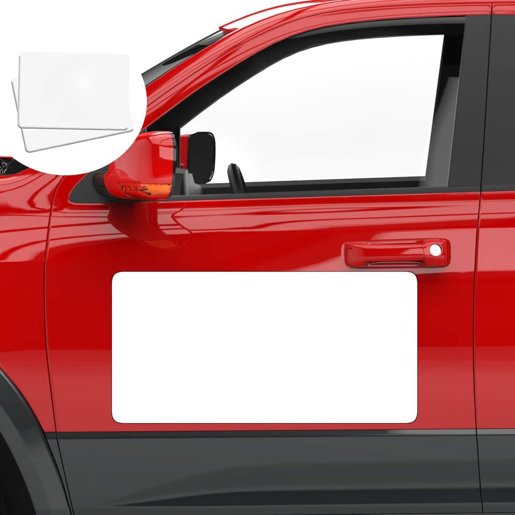 2 Pack Blank Car Door Magnet Sticker, Rounded Corners Magnetic Vehicle Sign, Perfect Magnet for Car to DIY Advertise Business and Cover Company Logo, Personalized Magnet Decal (24x12 inch)