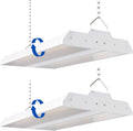 JTT LED Linear High Bay Light, 5000K Daylight 150W 21000LM Shop Light Commercial 360° Adjustable Tilt Hanging LED High Bay Shop Lighting Fixtures for Garage Warehouse Workshop Store, ETL 2-Pack