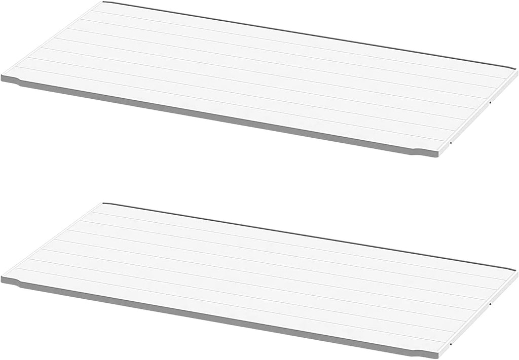 Patiowell Shelf of Plastic Outdoor Storage Cabinet, 26/50 Cu Ft Lockable Outdoor Storage Shed Waterproof Patio Tools Storage Box (2 Shelves),White