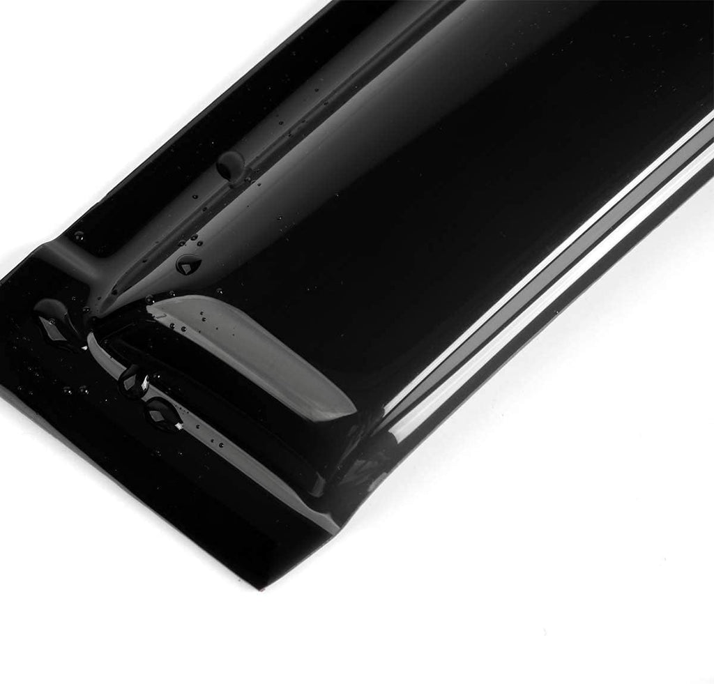 94252 Side Window Visor Wind Vent Deflector Rain Guard fit for 2011-2021 Jeep Grand Cherokee,4 pcs Outside Mount Tape-on Shatterproof Dark Smoke Window Shades
