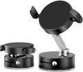 2025 Upgraded Foldable 2-in-1 Clip & Vacuum Magnetic Suction Car Phone Holder Mount, 360° Adjustable Universal Dashboard & Windshield Stand for iPhone 16/15/14/13/12 & Android Phones (Black)