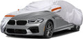 TUCAREST 6 Layers Full Car Cover for Sedan/Wagon/Coupe/Hatchback - Waterproof, Insulated, Anti-UV, Snow-Proof, Anti-Wind, All-Weather, Thickened Protection, up to 198 in