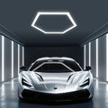 tewei Hexagon LED Garage Light, 1 Grids Hexagon Car Detailing Light Fixture 6500K Daylight White LED Shop Lights, 45W, 4500LM Super Bright Ceiling Lights for Workshop, Warehouse, Gym, Basement