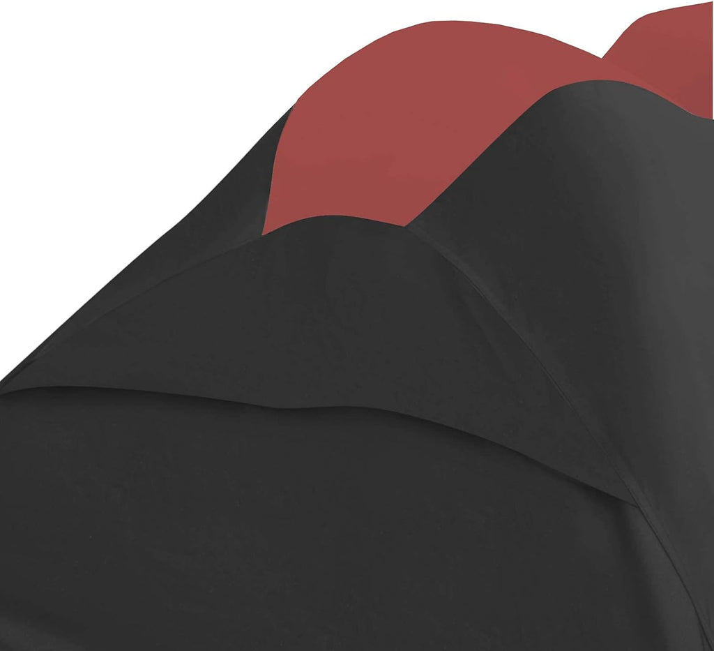 Trailerable Jet Ski Cover, Waterproof Marine Grade 600D Heavy Duty Polyester PWC Cover Burgundy/Black Fits from 116"-125" 2 Seater