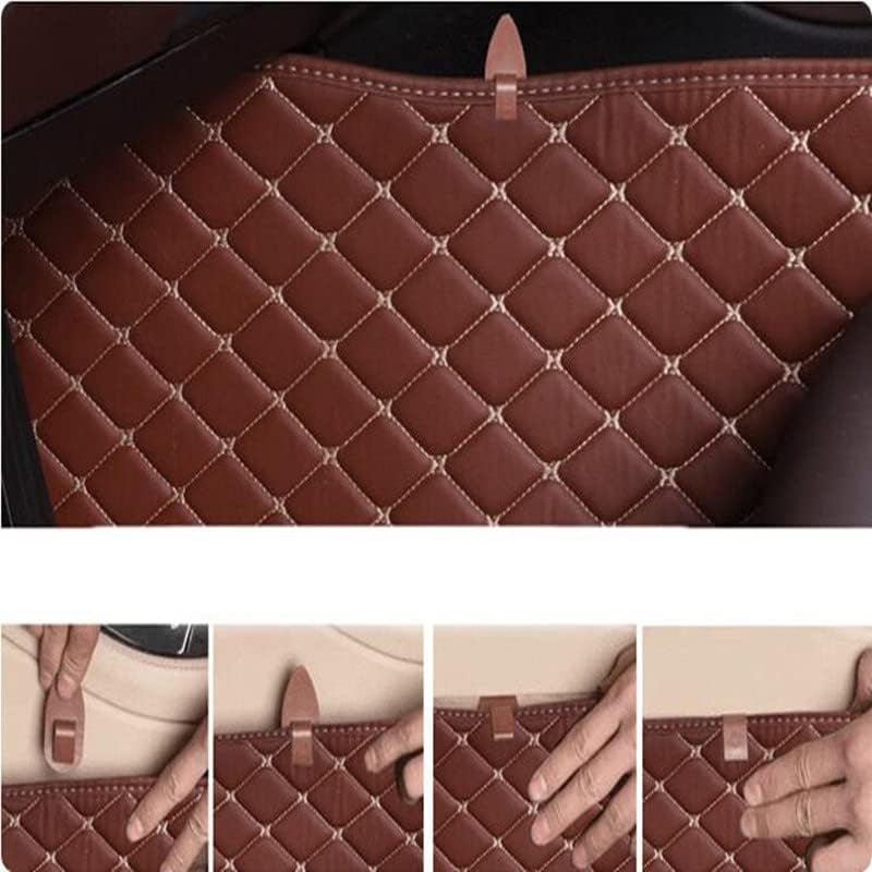 Custom All-Weather Protection Luxury Leather Floor Mats for Cars SUVs Trucks According Anti-Slip Leather Floor mats ﻿ (Black White)