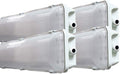 4 FT 6500K 72W LED Vapor Tight Lights | Commercial Indoor/Outdoor Hardwired IP65 Waterproof Fixtures | 8000 Lumens | Detachable LED Strips (4-Pack)