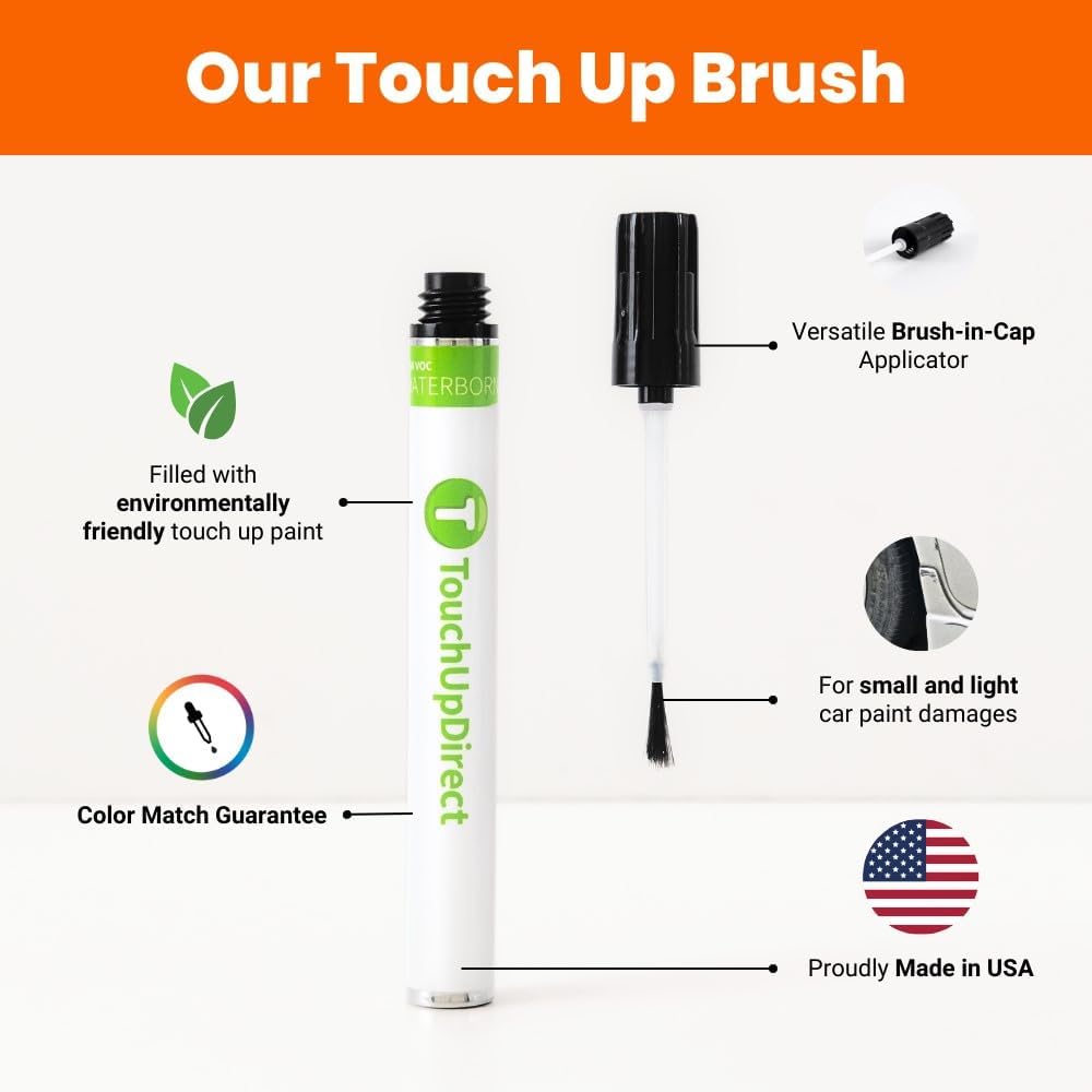 TouchUpDirect 8R5 Blue Mirage Metallic Compatible with Toyota Exact Match Touch Up Paint Brush - Preferred Kit