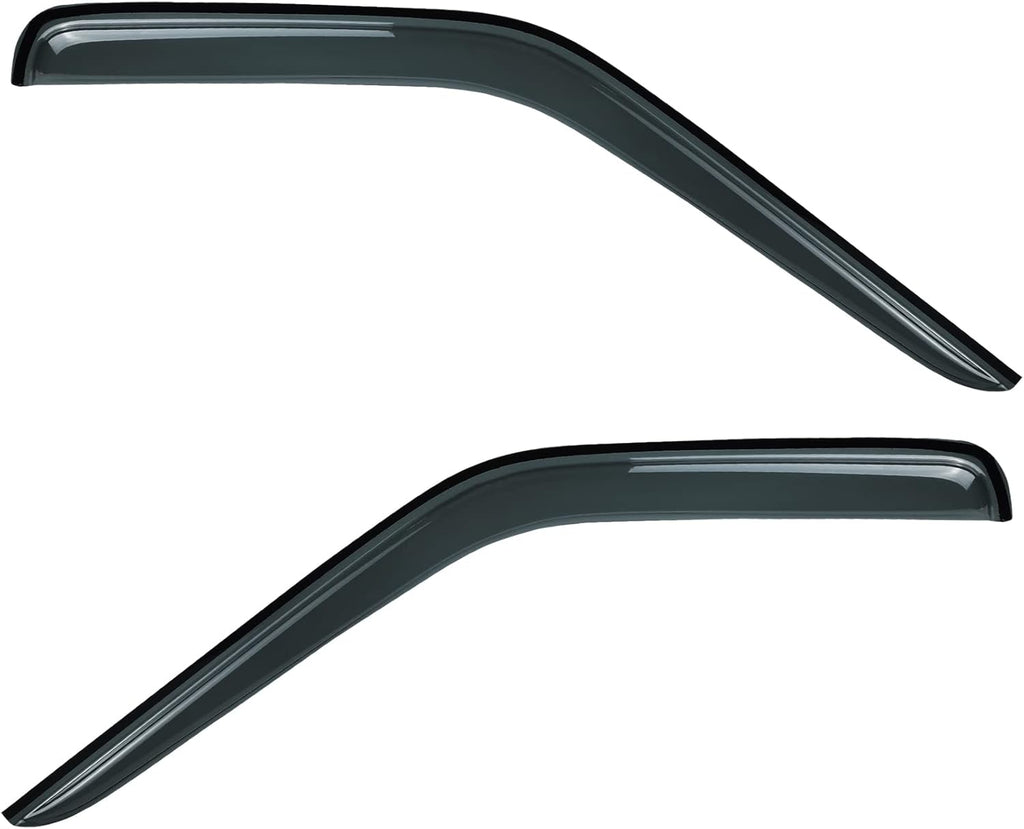 Front Window Visor Compatible with 98-04 Nissan Frontier 00-04 Xterra Rain Guards Wind Deflector Smoke 2pc 92212