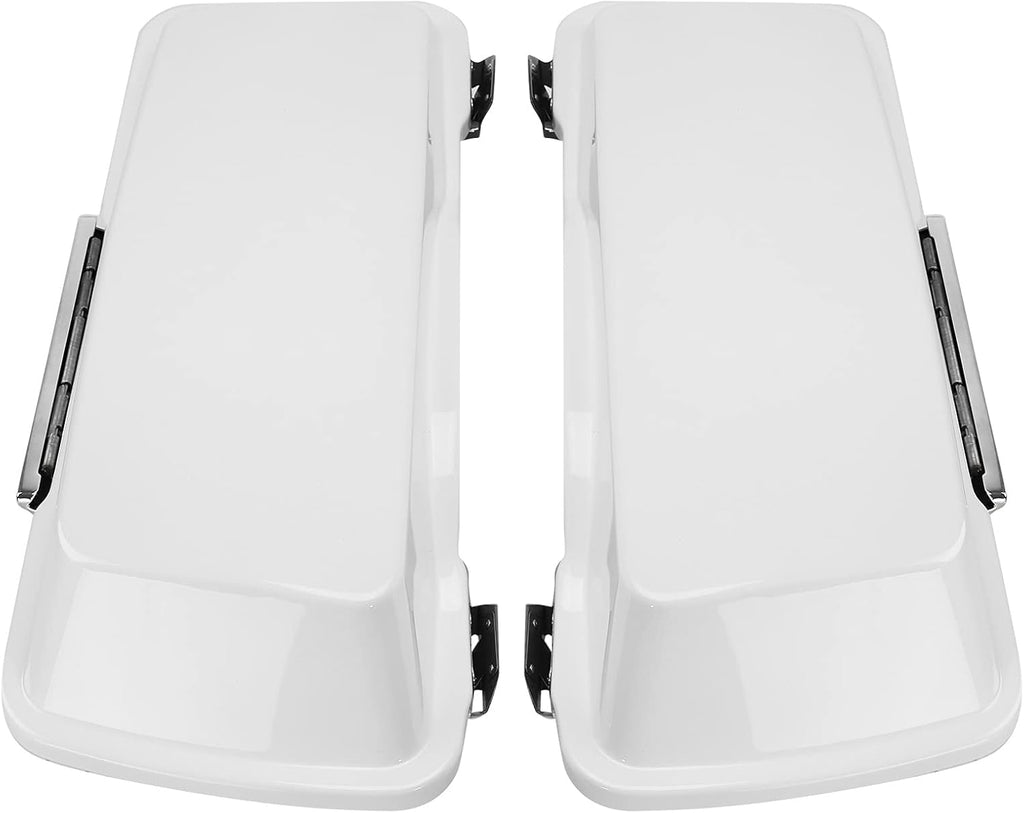 Green-L White Hard Saddlebags Fit for Harley Touring Road Glide King Street Glide Electra Glide 1994-2013