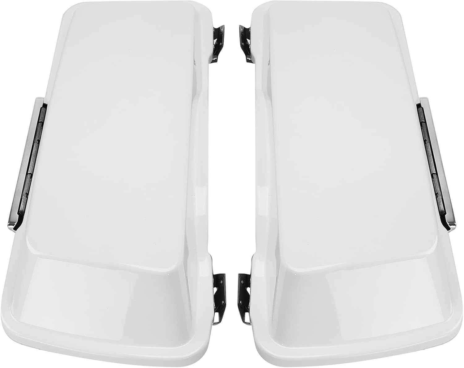 Green-L White Hard Saddlebags Fit for Harley Touring Road Glide King Street Glide Electra Glide 1994-2013