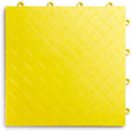 Big Floors RaceDeck Diamond Plate Design, Durable Interlocking Modular Garage Flooring Tile (Yellow, 48 Pack of 12 x 12" Tiles)