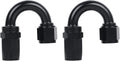 LokoCar 10AN Hose End Fitting 180 Degree Swivel For CPE Braided Hose Black 2Pcs