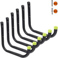 Intpro Garage Organization Hooks Heavy Duty Garage Storage Utility Wall Hooks Garden Tool Wall Hanger for Ladder Bike Shelf Hose Power Tool 6 Pack