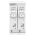 Leviton Surge Protective Device with Two 15A 1-Pole Plug-On Standard Branch Circuit Breakers, Hydraulic Magnetic, 120/240 VAC, LSPD1, White