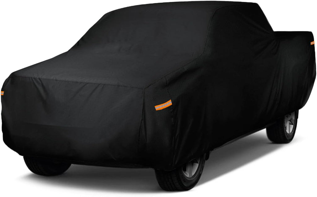 EzyShade 10-Layer Truck Cover Waterproof All Weather. See Vehicle Size-Chart for Accurate Fit. Outdoor Pickup Truck Covers - F250 F150 Tundra Titan. Sun Snow Rain. Black, Size T5 (See SizeChart)