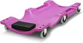 DNA MOTORING 40" L X 19" W Vehicle Repair Low Profile Plastic Rolling Garage Shop Creeper with Padded Headrest,Tool Trays & 6pcs Casters, Purple, TOOLS-00217-PR