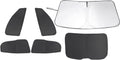 TINGLU Window Shades for Ford Mustang 2015-2023 (NOT Mustang Mach-E) Accessories Car Side Full Windows Rear Triangular Windshield Sun Shade Sun UV Rays Privacy Protection for Camping Relaxing 6PCS